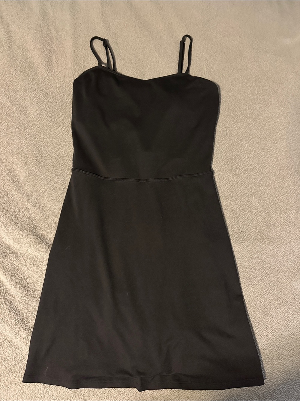 ALO Yoga Black Spaghetti Strap Mini Dress